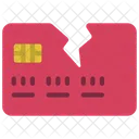 Tarjeta de crédito rota  Icono