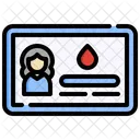 Tarjeta de donante  Icono