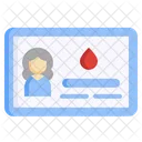 Tarjeta De Donante Donacion De Sangre Transfusion Icono