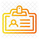Tarjeta De Identificacion Industria Pase Icono