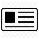 Tarjeta De Identificacion Icono