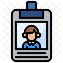Tarjeta de identificación de empleado  Icono