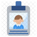 Tarjeta de identificación de empleado  Icono