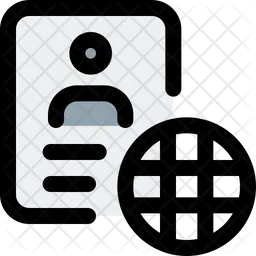 Tarjeta de identificación de empleado en línea  Icono