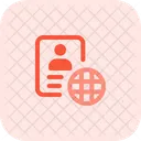 Tarjeta De Identificacion De Empleado En Linea Empleado En Linea Persona En Linea Icono