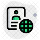 Tarjeta De Identificacion De Empleado En Linea Empleado En Linea Persona En Linea Icono