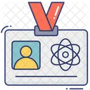 Tarjeta De Identificacion De Laboratorio Tarjeta De Identificacion De Quimico Tarjeta De Identificacion De Cientifico Icono