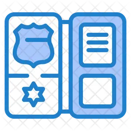Tarjeta de identificación de la policía  Icono