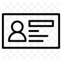 Tarjeta de identificación  Icono