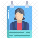 Mesa De Trabajo Tarjeta Icard Femenina Tarjeta De Identidad Icono