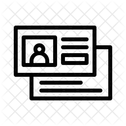 Tarjeta de identificación  Icono