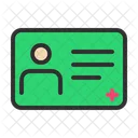 Tarjeta De Identificacion Medica Icono