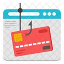 Tarjeta De Phishing Tarjeta De Cajero Automatico De Phishing Tarjeta De Credito De Phishing Icono