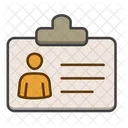 Tarjeta de empleado  Icono