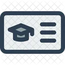 Tarjeta de estudiante  Icono