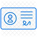 Cedula De Identidad Cedula De Identidad Tarjeta De Empleado Icono