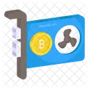 Tarjeta Gpu Bitcoin Criptomoneda Cripto Icono