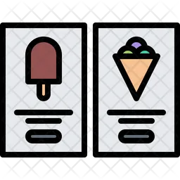 Tarjeta de helado  Icono