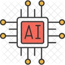 Tarjeta Ai Microchip Chip Digital Icono