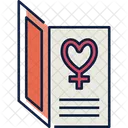 Tarjeta Saludo Simbolo Femenino Icono