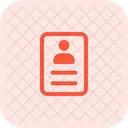 Tarjeta De Identificacion Identificacion De Empleado Tarjeta De Identidad Icono