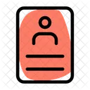 Tarjeta De Identificacion Identificacion De Empleado Tarjeta De Identidad Icono