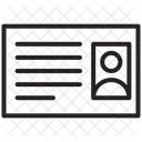 Tarjeta de identificación  Icono