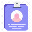 Tarjeta De Identificacion Empleado Identidad Icono