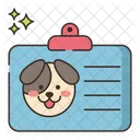 Tarjeta de identificación de mascota  Icono