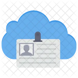 Tarjeta de identificación en la nube  Icono