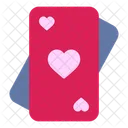 Tarjetas Naipes Corazon Icono