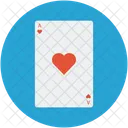 Poker Tarjeta Corazon Icono