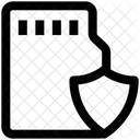 Tarjeta De Memoria Seguridad Escudo Icono