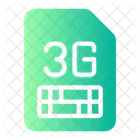 3 G Tarjeta Sim Conexion Icono
