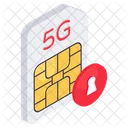 SIM Movil SIM De Telefono Tarjeta SIM Segura Icono