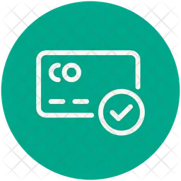 Tarjeta verificada  Icono