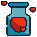 Tarro Botella Corazon Icono