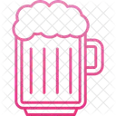 Jarra De Cerveza Letreros De Neon Taza Icono