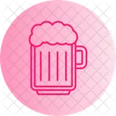 Jarra De Cerveza Letreros De Neon Taza Icono