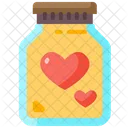 Tarro de corazones  Icono