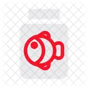 Tarro Para Peces Acuatico Contenedor Para Mascotas Icono