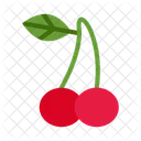 Tart Cherries Fresh Fruit Icon