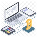 Tasa De Bitcoin Calculo De Bitcoin Dinero Digital Icon