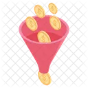 Embudo De Dinero Tasa De Conversion Filtracion De Dinero Icon