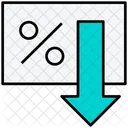 Tasa de descuento hacia abajo  Icon