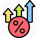 Tasa De Interes Impuestos Crecimiento Icono