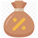 Tasa De Interes Dinero Bolsa Icon
