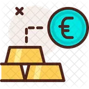 Tasa De Oro Euro De Oro Cambio De Moneda Icono