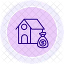 Icono De Linea De Tasa De Propiedad Icon