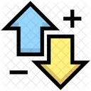 Tasa Arriba Abajo Tasa Mas Menos Arriba Abajo Icon